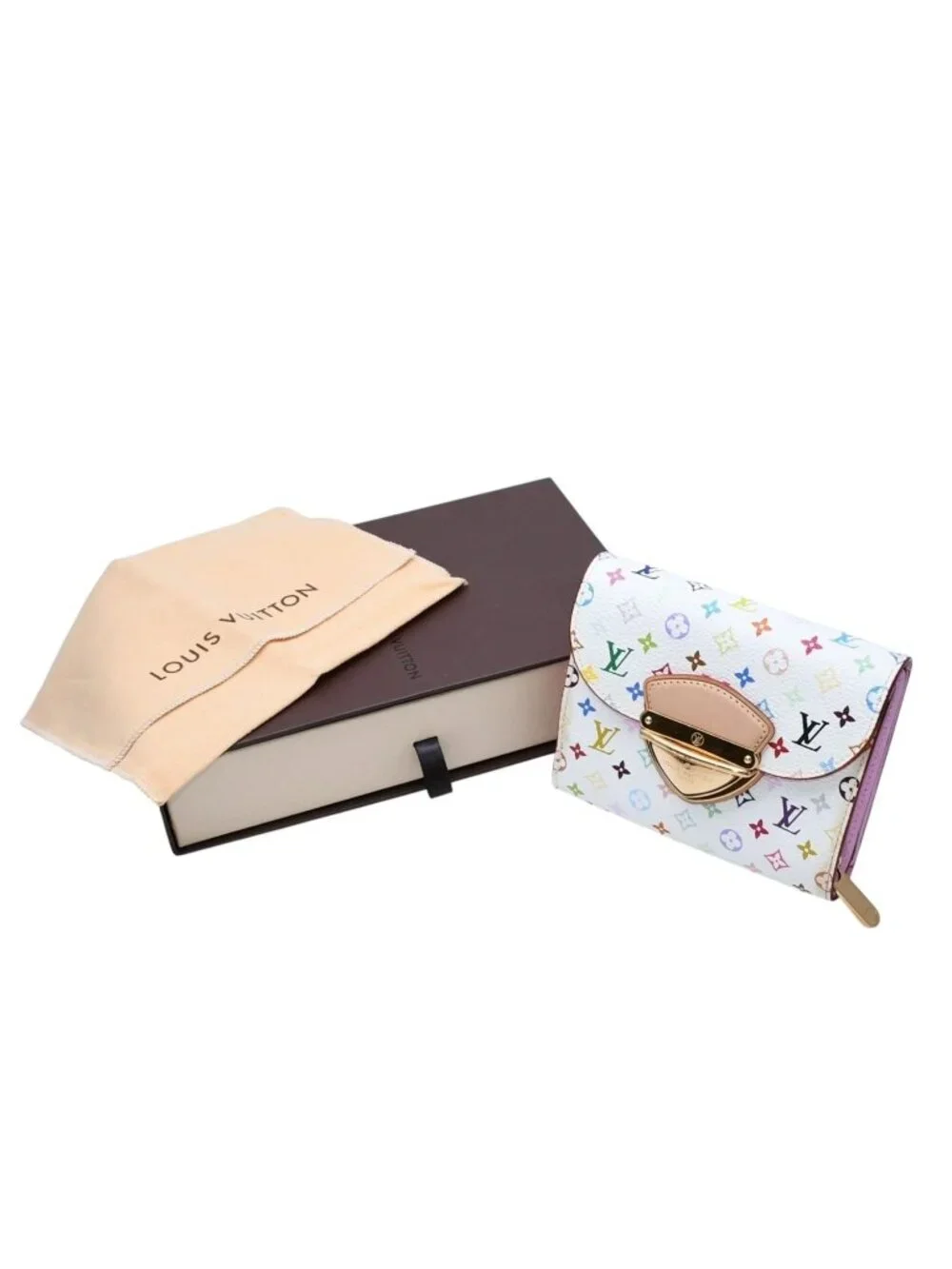 Louis Vuitton Portefeuille Koala Trifold Wallet Monogram Multicolor White